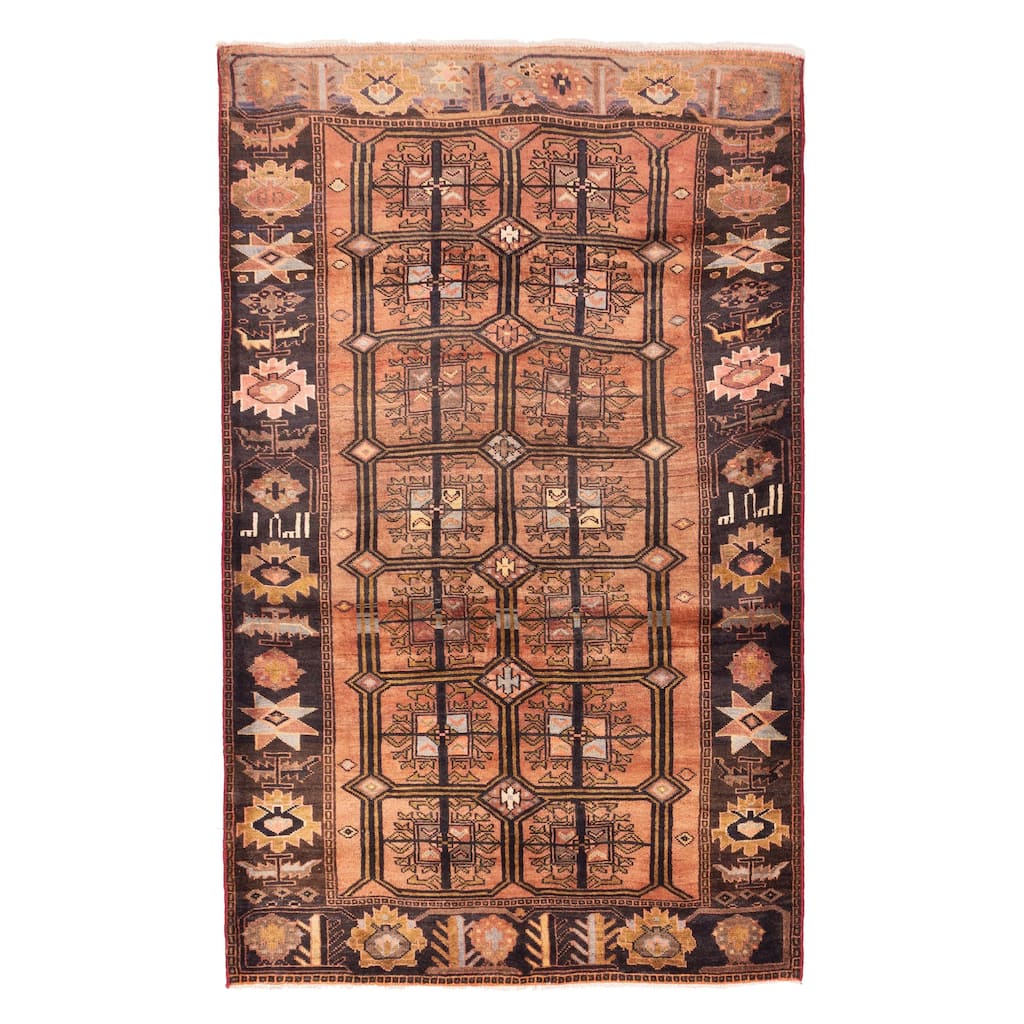 ECARPETGALLERY Hand-knotted Melis Vintage Copper Wool Rug - 4'9 x 7'11