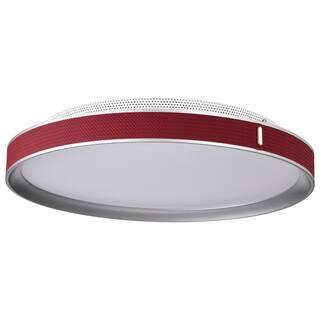 Bandon - 20 Inch LED Flush Mount - Gray with Red Wrap - Acrylic Lens