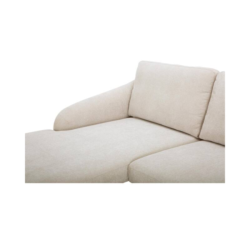 NADAAL STUDIOS Drew, Sectional with Reversible Chaise, Dark Brown - 98 X 59.2 X 33.5