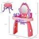 preview thumbnail 16 of 16, Qaba Kids Vanity Makeup Table Set with Chair, Pretend Play Toy for 3 Year Old Girls and Above