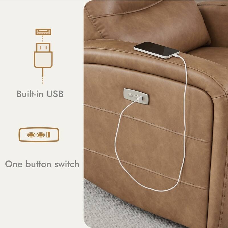 Spruce & Spring Cheryl Power Glider Swivel Rocker Recliner Chair Nursery Recliner