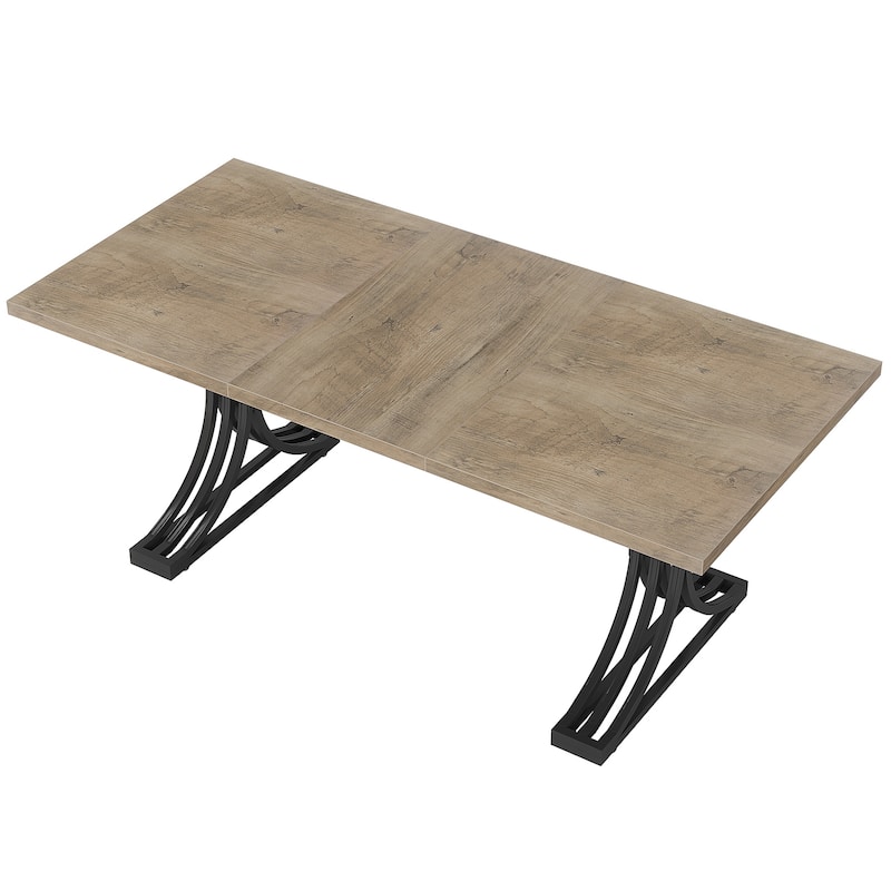 63'' Modern Executive Computer Desk with Trestles Legs, Large Writing Table for Home Office