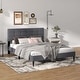preview thumbnail 12 of 18, Costway Queen Upholstered Platform Bed Mattress Foundation Button