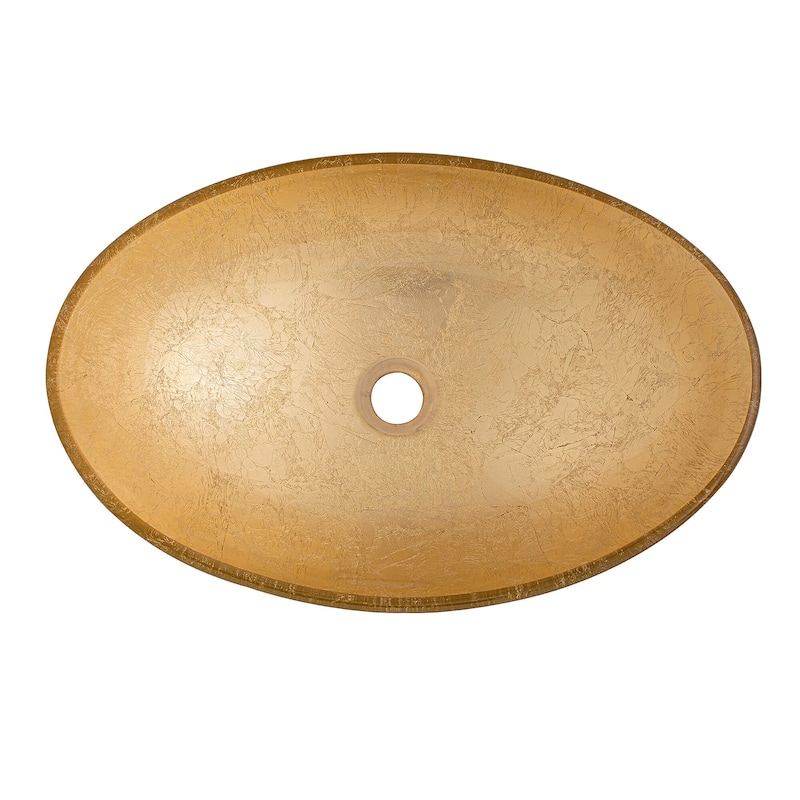 Fine Fixtures modern glass Vessel Oval 20 X 14
