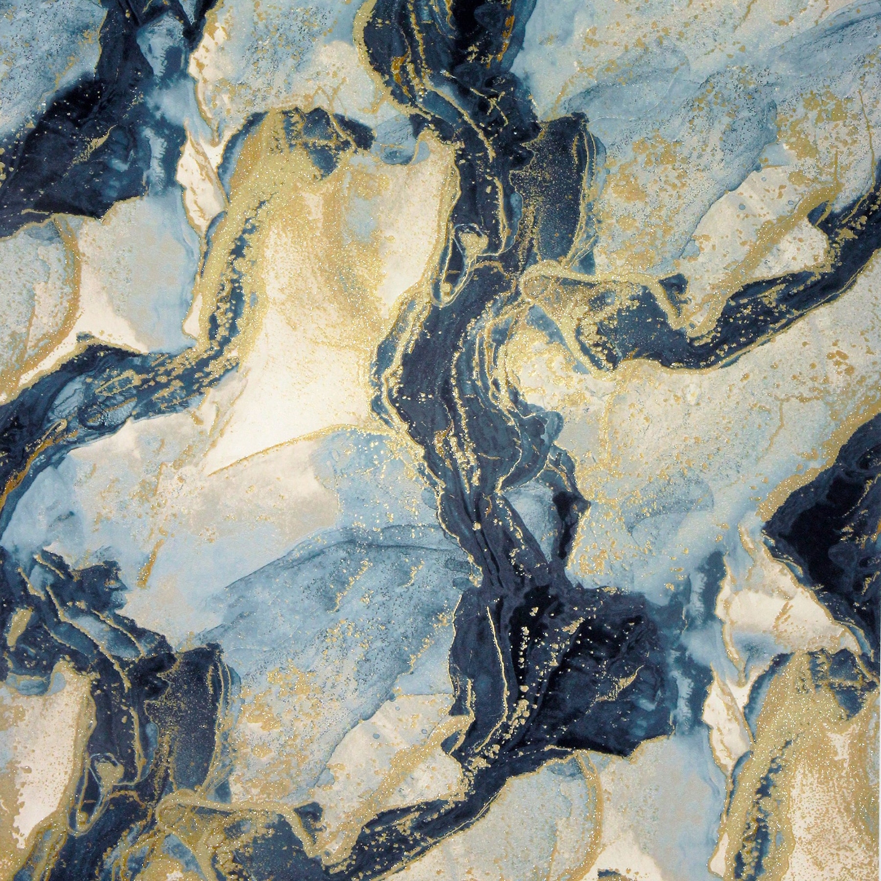 Arthouse Ursula Dark Blue Abstract Wallpaper