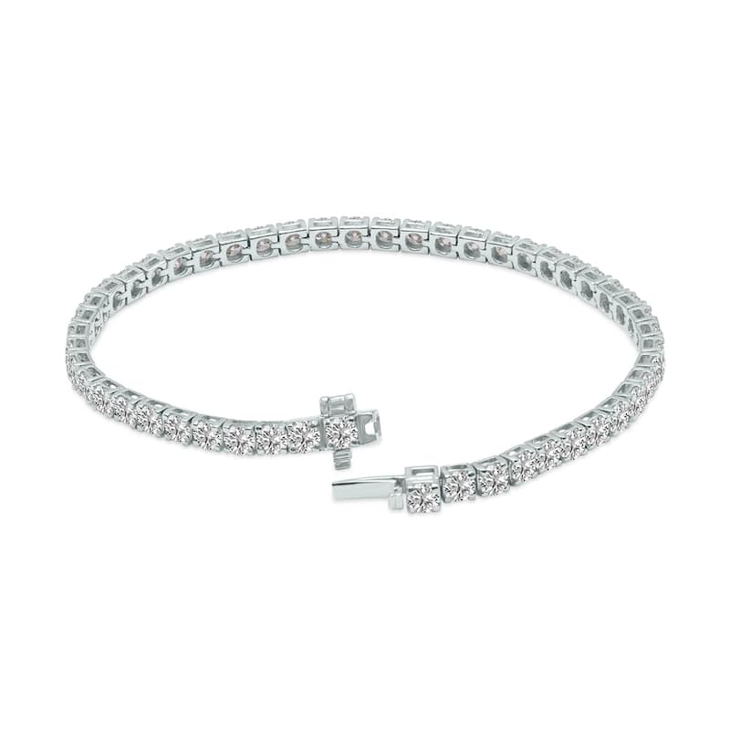 Marquee 6 Carat TW Lab Grown Diamond Tennis Bracelet in 14K White Gold