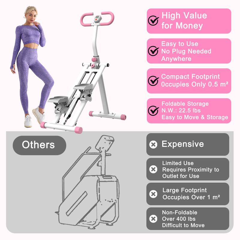 Stair Stepper with Resistance Home-Upgrade Vertical Climber Workout Machine for Full-Body Exercise Climber Fitness Equipment