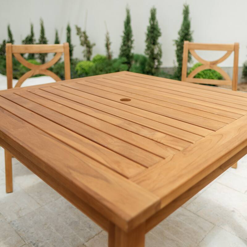 Cambridge Casual Lowell 5-Piece Teak Patio Square Dining Set
