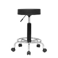 VEVOR Rolling Stools with Wheels, 400 LBS Weight Capacity Adjustable Height  Stool with Ultra-Thick Seat Cushion, Swivel Stools Chair for Salon, Bar,  Home, Office, Tatoo, Medical, Massage, Black