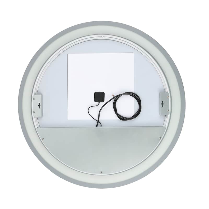 SAFAVIEH Home Caspar 30" LED Vanity Mirror - Silver / White