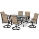 preview thumbnail 83 of 92, Versatile Outdoor Dining Sets w Swivel/Folding Chairs & Steel Slat Table and HDPE Dining Table Set for Gardens, Patios