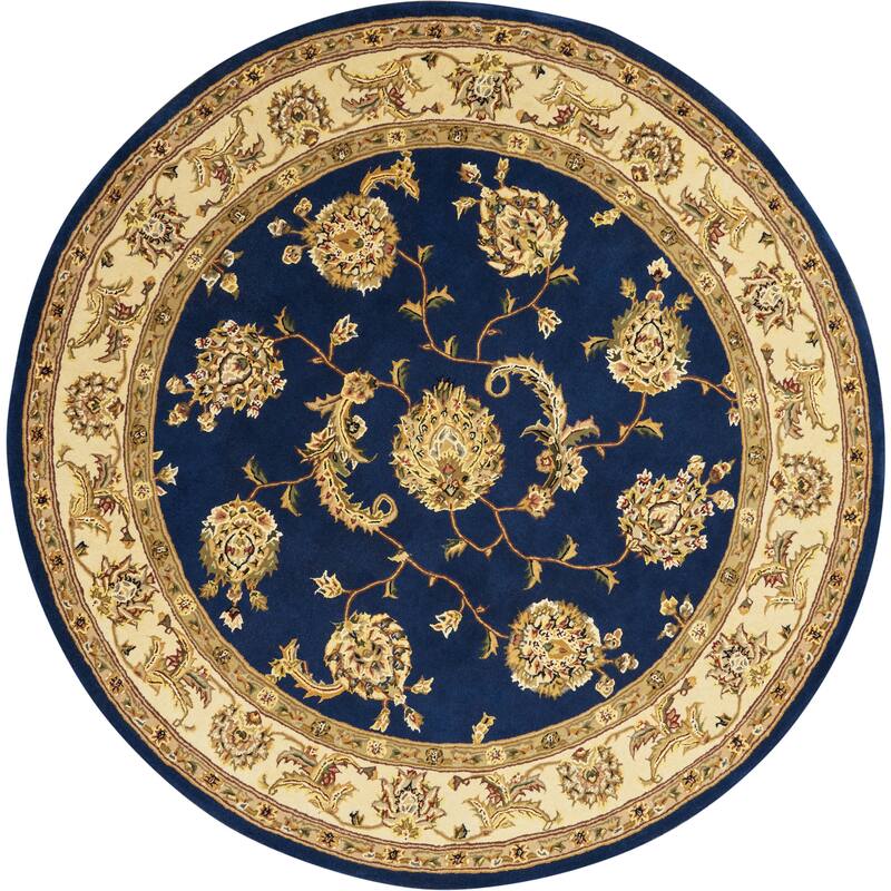 Nourison Hand-tufted Area Rug - 4' Round - Navy - Round