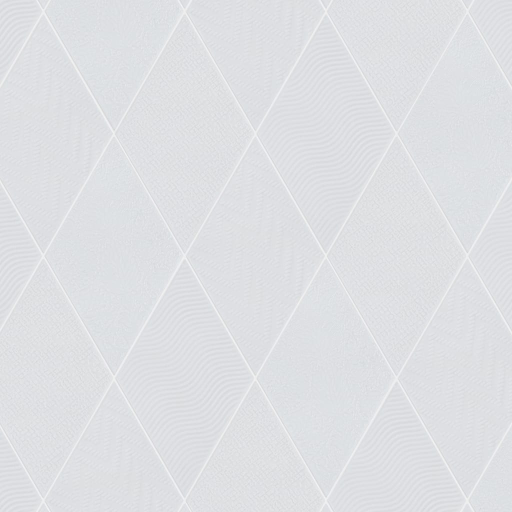 Merola Tile Rhombus White 5-1/2" x 9-1/2" Porcelain Floor and Wall Tile