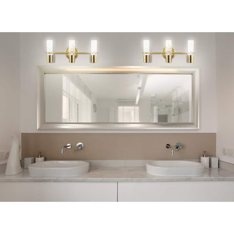 Alain Minimalist Modern Bubble Acrylic/Iron Integrated LED Vanity Light, by JONATHAN Y