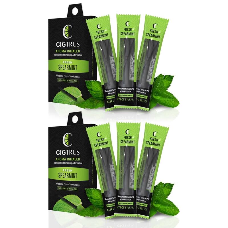Cigtrus Set of 6 Nicotine Free Smoking Alternative Inhalers - Green