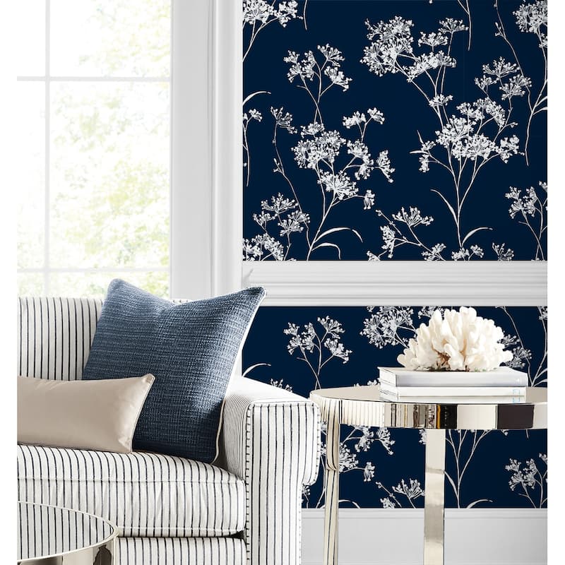 Luxe Haven Floral Mist Peel and Stick Wallpaper