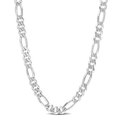 Miadora Sterling Silver Figaro Necklace