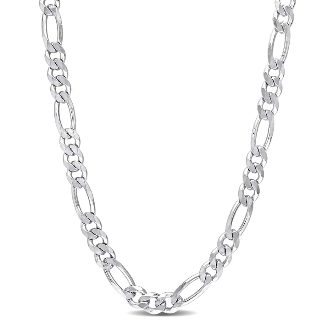 Miadora Sterling Silver Figaro Necklace