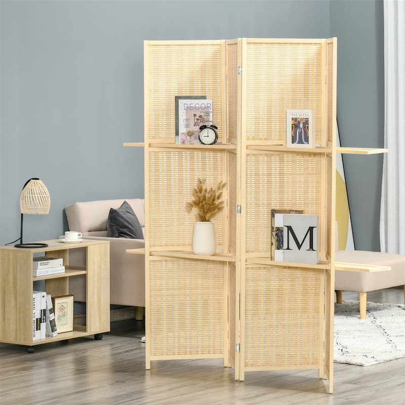 Freestanding Bamboo Privacy Screen Panel