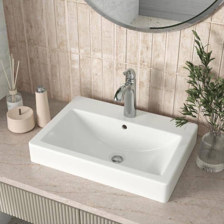 Ackland AKKPS-OMREC-2417-SB 24" Rectangular Porcelain Drop In Bathroom