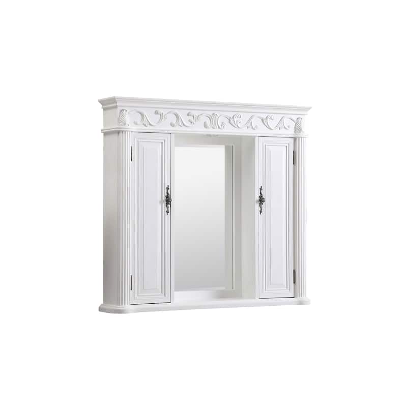 Roman 42" Antique White Medicine Cabinet