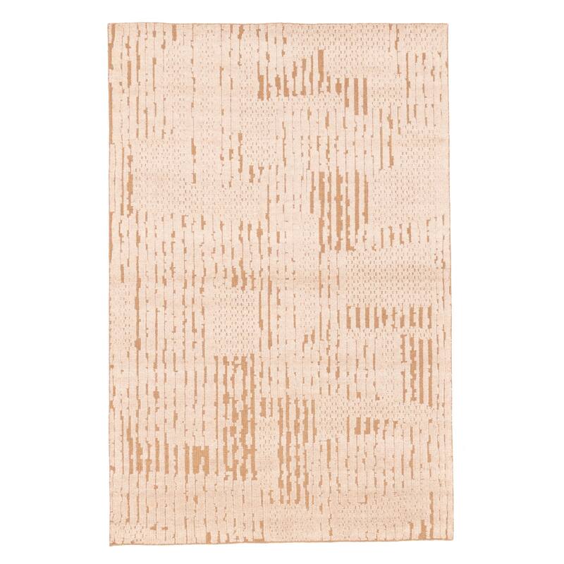 ECARPETGALLERY Hand-knotted Tangier Beige Wool Rug - 5'1 x 7'10