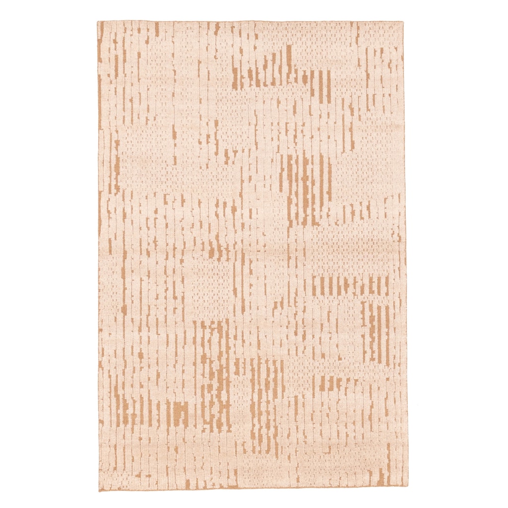 ECARPETGALLERY Hand-knotted Tangier Beige Wool Rug - 5'1 x 7'10