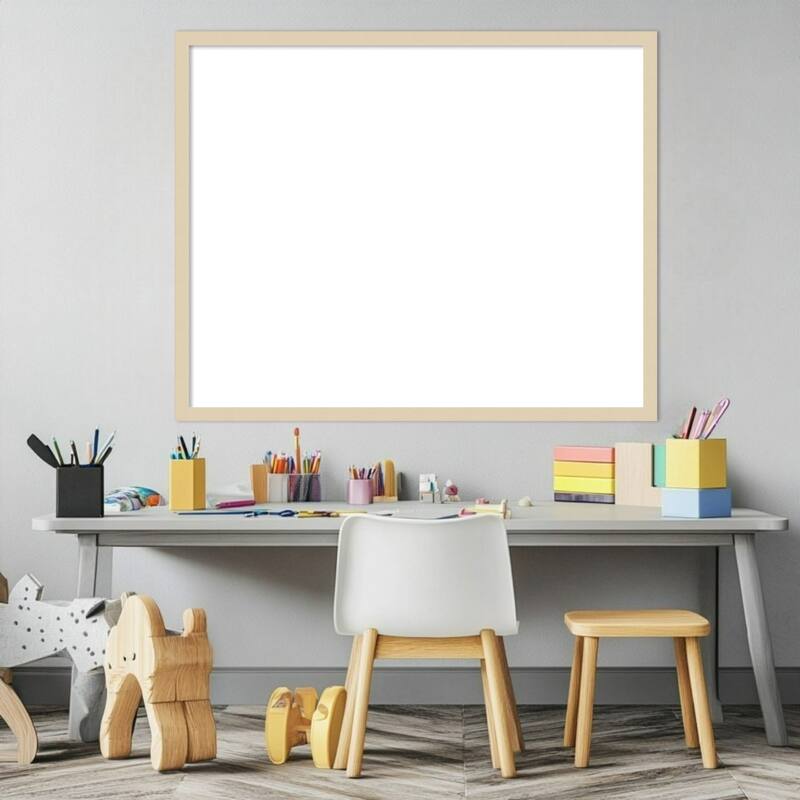 Amanti Art Svelte Clay Grey Framed Dry Erase Magnetic Board