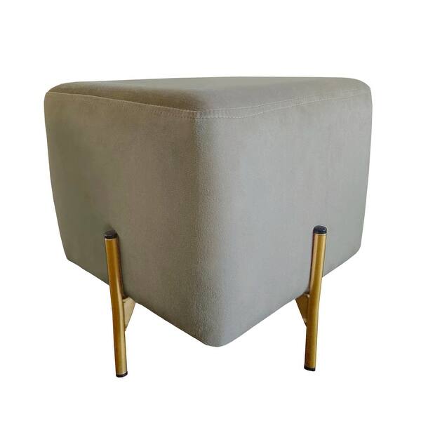 slide 2 of 4, Modern Hannah Square Grey Velvet Stool