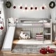 preview thumbnail 1 of 8, Twin Size Loft Bed with Slide, Multifunctional Design, Grey Grey