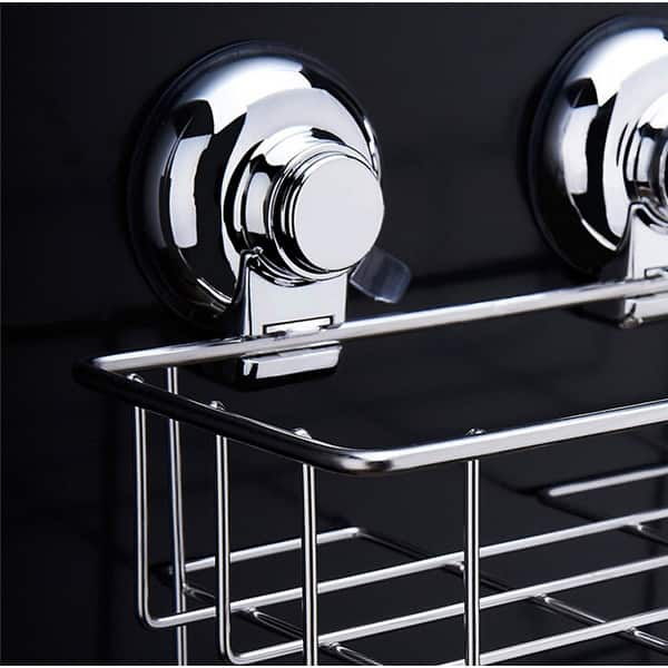 Shower Caddy with Suction Cups and Hooks