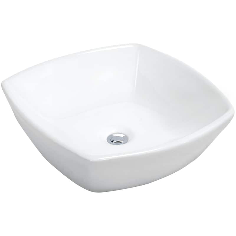 Karran USA VC-509 Valera 16-1/2" Square Vitreous China Vessel Bathroom - White