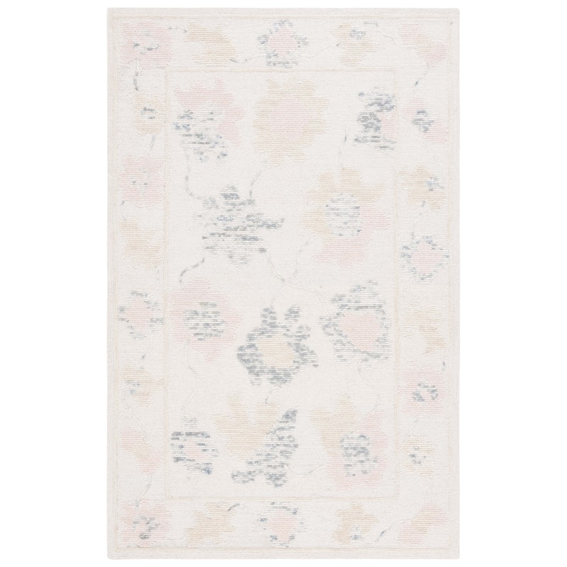 SAFAVIEH Handmade Abstract Fabiana Wool Rug - 4' x 6' - Ivory/Beige