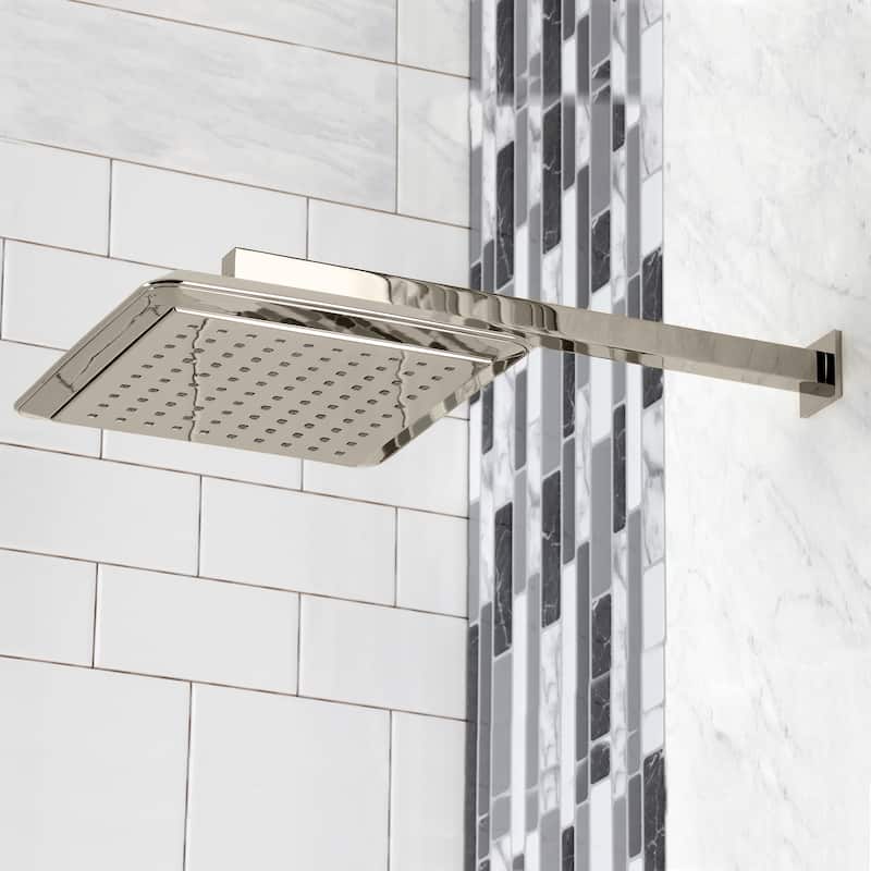 Kingston Brass Claremont 9-5/8 Inch Square Shower Head with Shower Arm