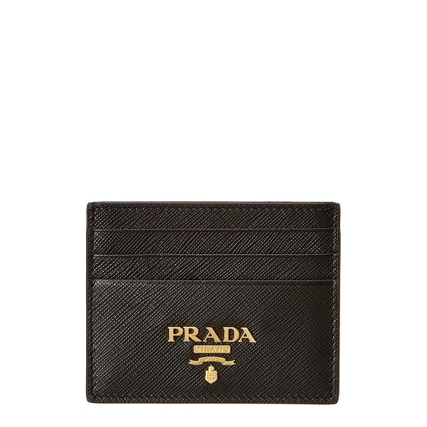 Prada Logo Saffiano Leather Card Case 