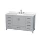 Option Gray / Giotto Quartz Top / Brushed Chrome Hardware