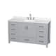 Option Gray / Giotto Quartz Top / Brushed Chrome Hardware