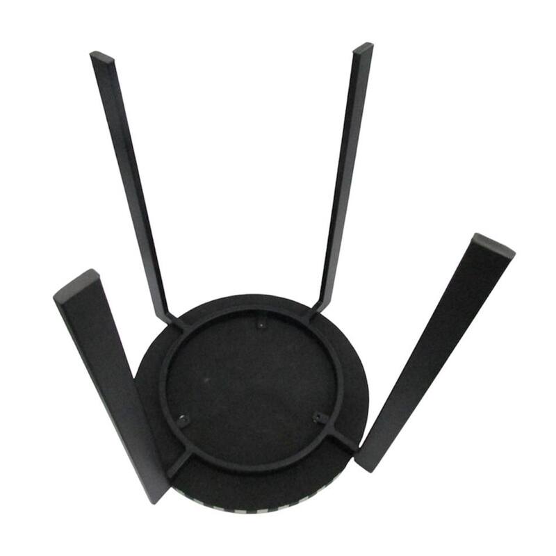 Wood Side Table Round Geometric Top Sleek Base - 23" Black/White - 20.5" x 17" x 22.5"