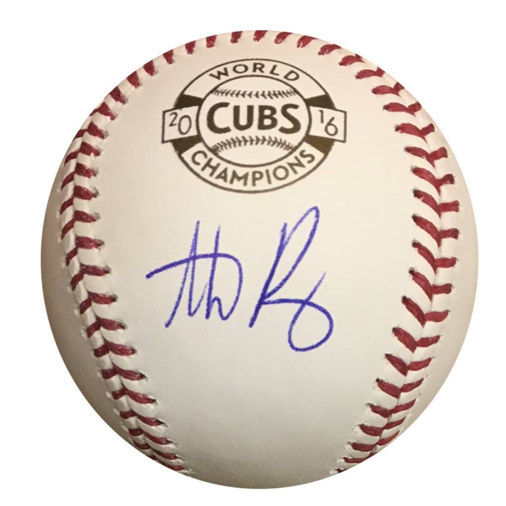 Anthony Rizzo Autographed 2016 World Series Signed Baseball JSA COA 3 - 8'6" x 11'6"