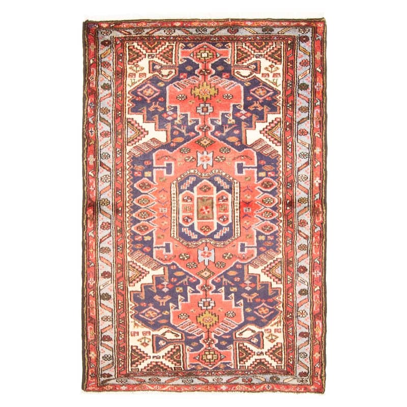 ECARPETGALLERY Hand-knotted Anadol Dark Navy Wool Rug - 3'3 x 5'1