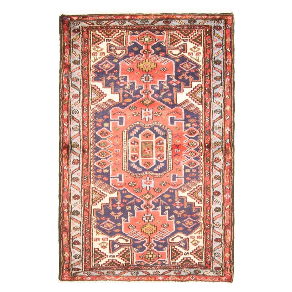 ECARPETGALLERY Hand-knotted Anadol Dark Navy Wool Rug - 3'3 x 5'1