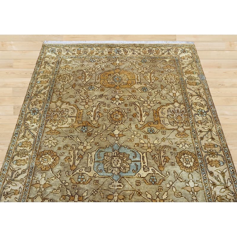 LoomBloom Gold Hand Knotted Turkish Oushak Wool Oriental Area Rug - 5' 1'' x 8'
