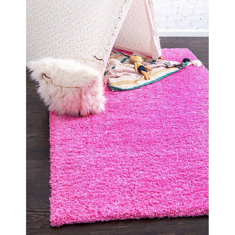 Shag Laurian Collection Area Rug - 3'3"x5'3" - Taffy Pink