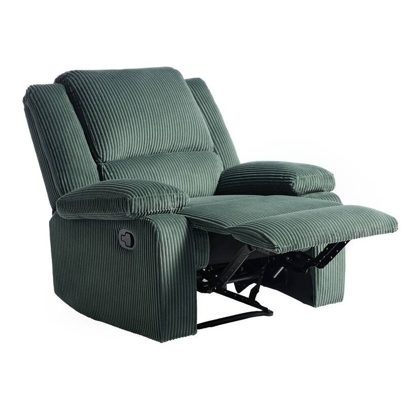 2 Piece Modern Corduroy Upholstery Push Back Manual Recliner Chair