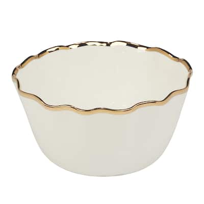 Certified International Regency Gold 144 oz. Deep Bowl 10.5" x 5.5" - 10.25" Diam x 5.5"