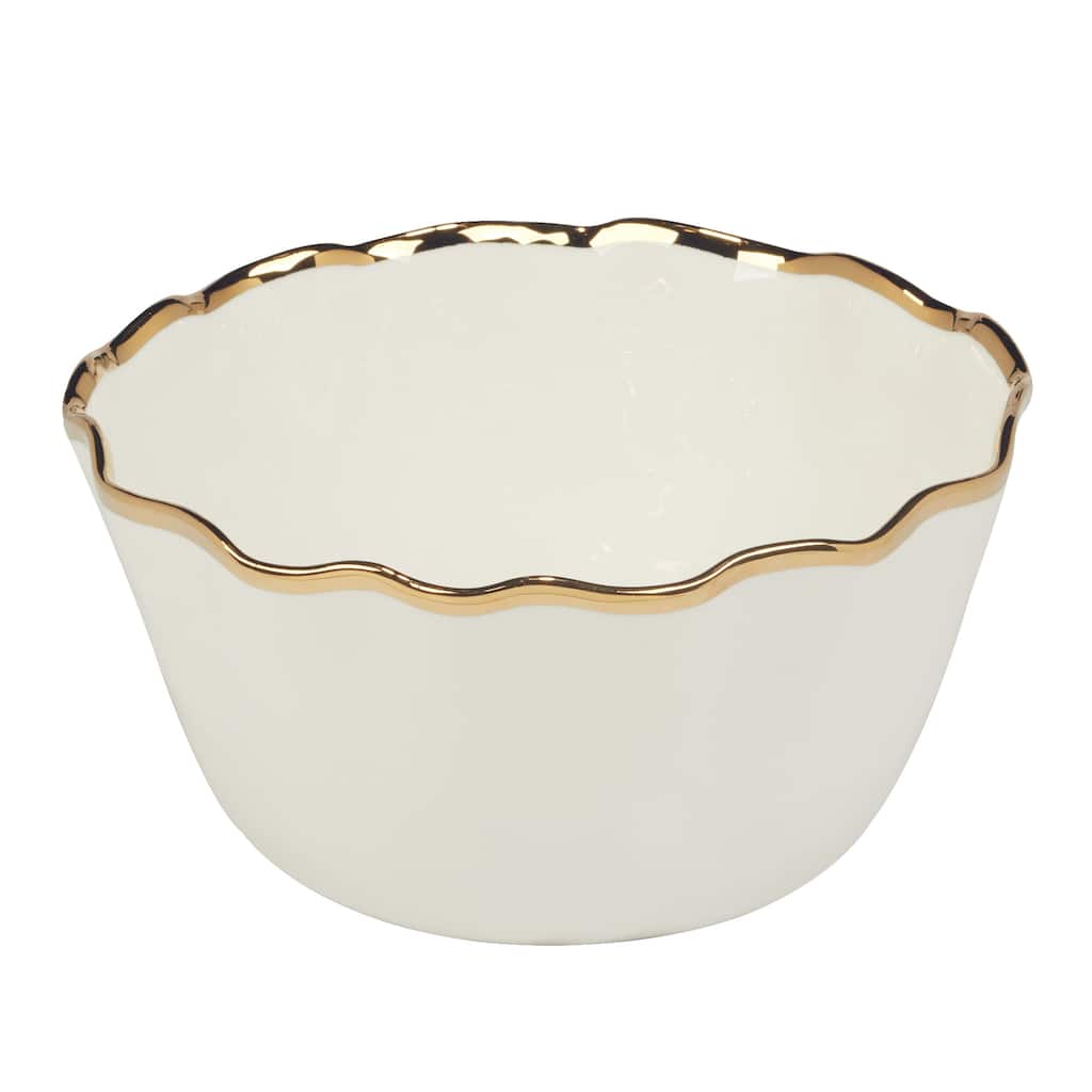 Certified International Regency Gold 144 oz. Deep Bowl 10.5" x 5.5" - 10.25" Diam x 5.5"