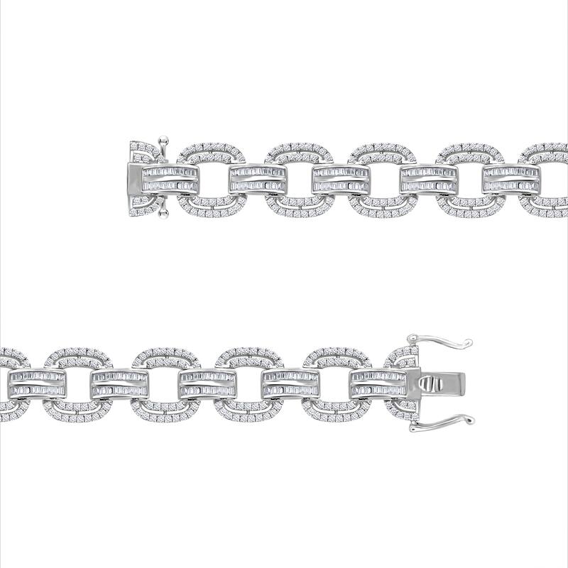 5 Cttw Natural Diamond 10KT White Gold Bracelet