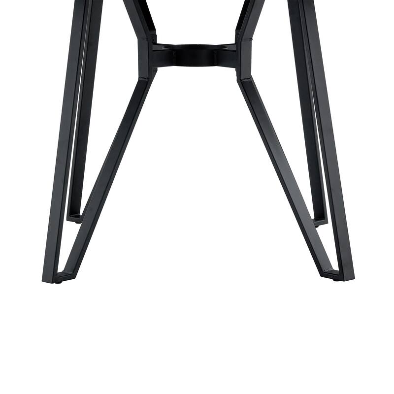 Roomfitters Round Dining Table with Metal Base, Modern Wood Kitchen Table for Breakfast Nooks and Dining Rooms