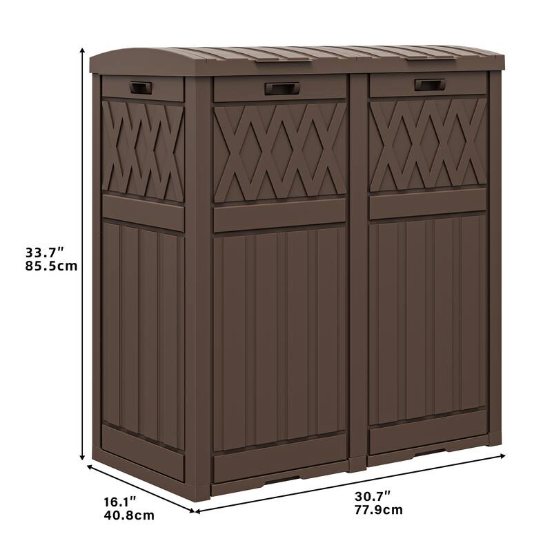 Outdoor Trash Can Deck Box