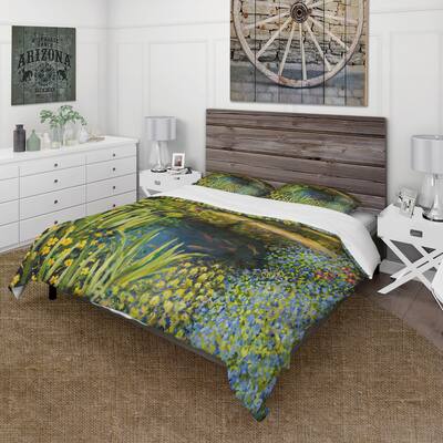 Designart 'Colorful Silence At The Lake Side' Lake House Duvet Cover Set